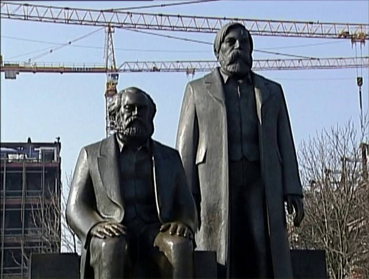 Berlin statue of Karl Marx and Friedrich Engels.