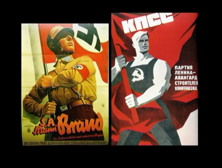 Nazi vs Soviet propaganda posters.