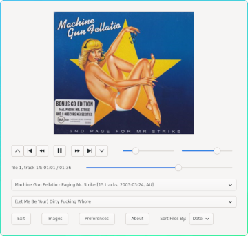 The main window of the CD Files Play GTK4 application.
